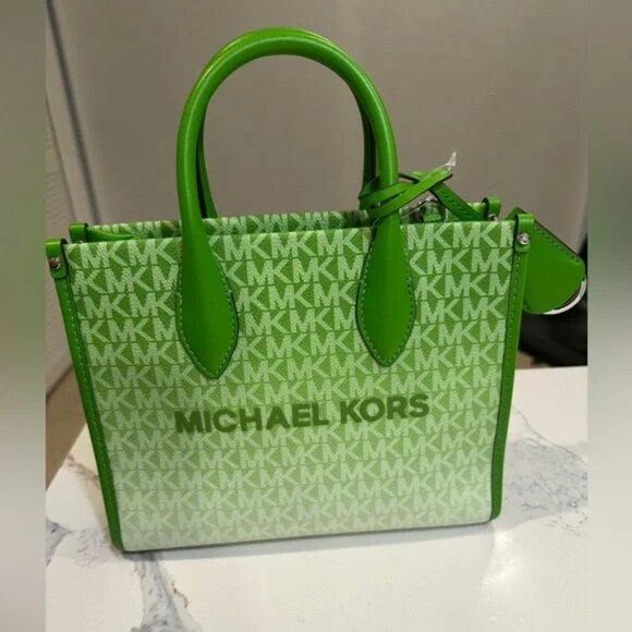 🍍 Michael Kors  Stunner Mirella Small Shopper Ombre Crossbody - NWT $448 MSRP - Picture 11 of 13